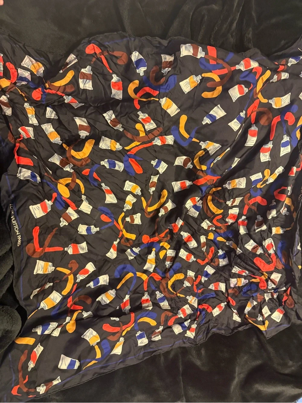 Louis Vuitton Silk Scarf from the 80’s